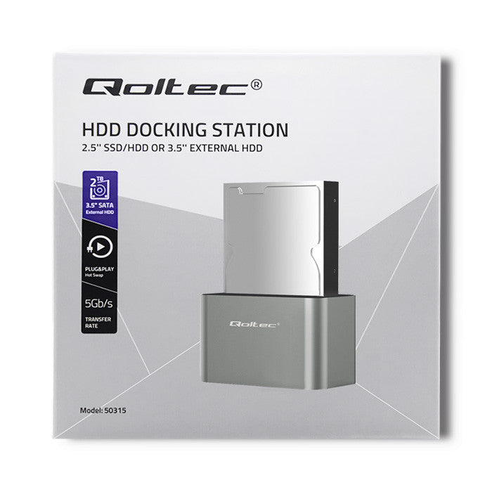 Qoltec HDD 2.5"/3.5" Harddisk Dock