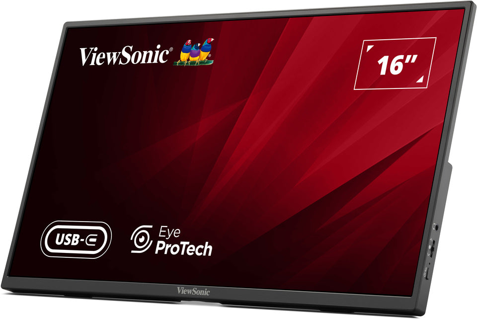 ViewSonic VA1650 16" IPS FullHD HDMI/USB-C 60Hz Bærbar Skærm