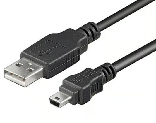 Mini USB 2.0 Kabel USB-A / Mini-B 1 meter Sort